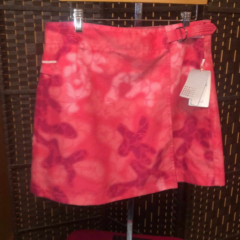 NWT Rossignol red and pink skirt size large